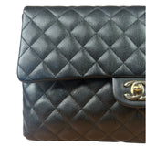 Chanel Black Caviar Quilted Flap Clutch Bag 2019