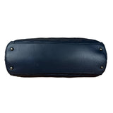 Chanel Dark Navy Quilted Leather Coco Pleats Chain Tote 2012