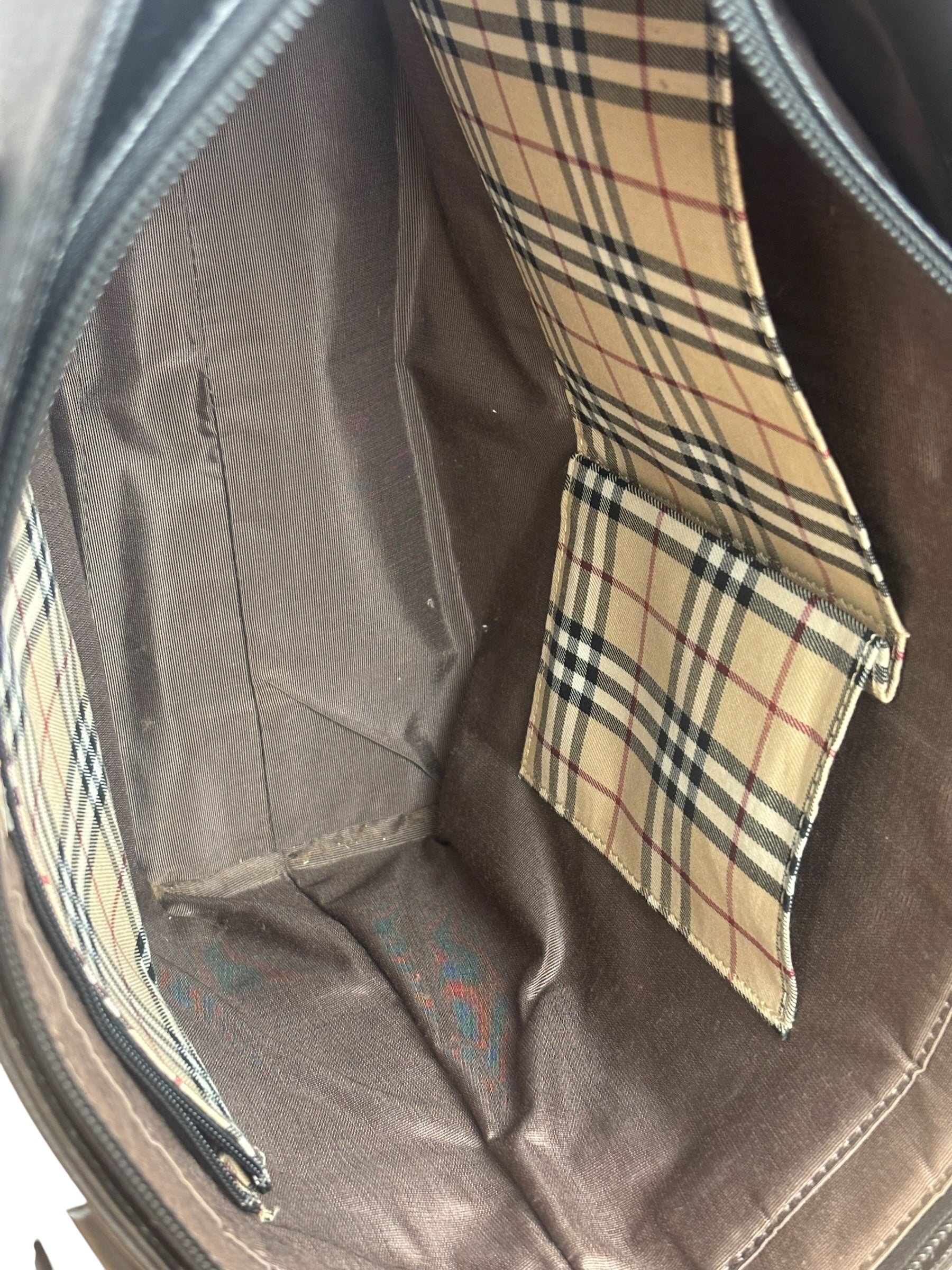 Burberry Black Saffiano Leather Tote Bag