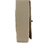 Chanel Beige Jersey Leather Trim Classic Double Flap Bag 2005