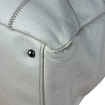 Chanel White Chocolate Bar Quilted Caviar LAX Bowler Bag 2004