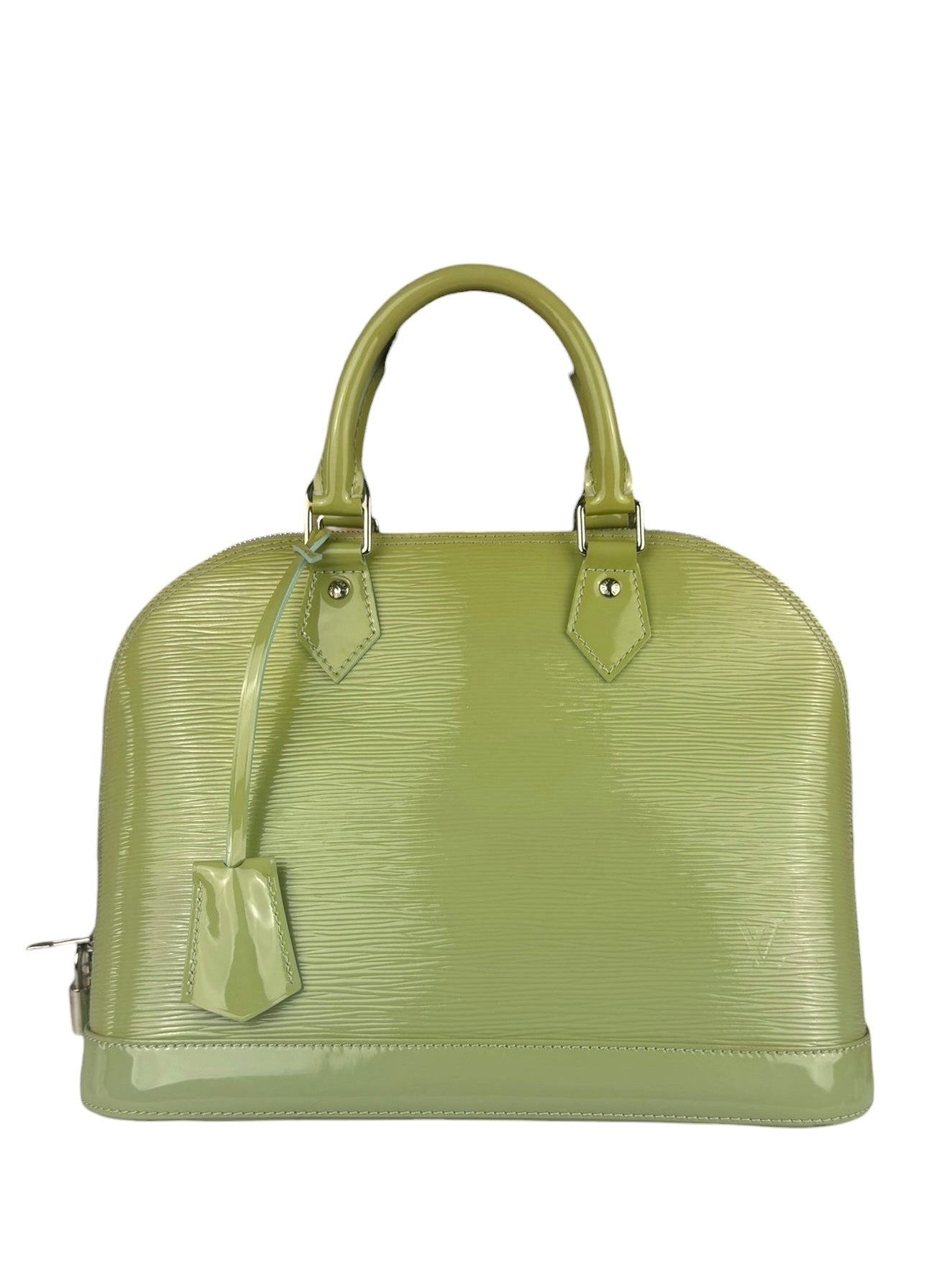 Louis Vuitton Green Patent Epi Alma Handbag