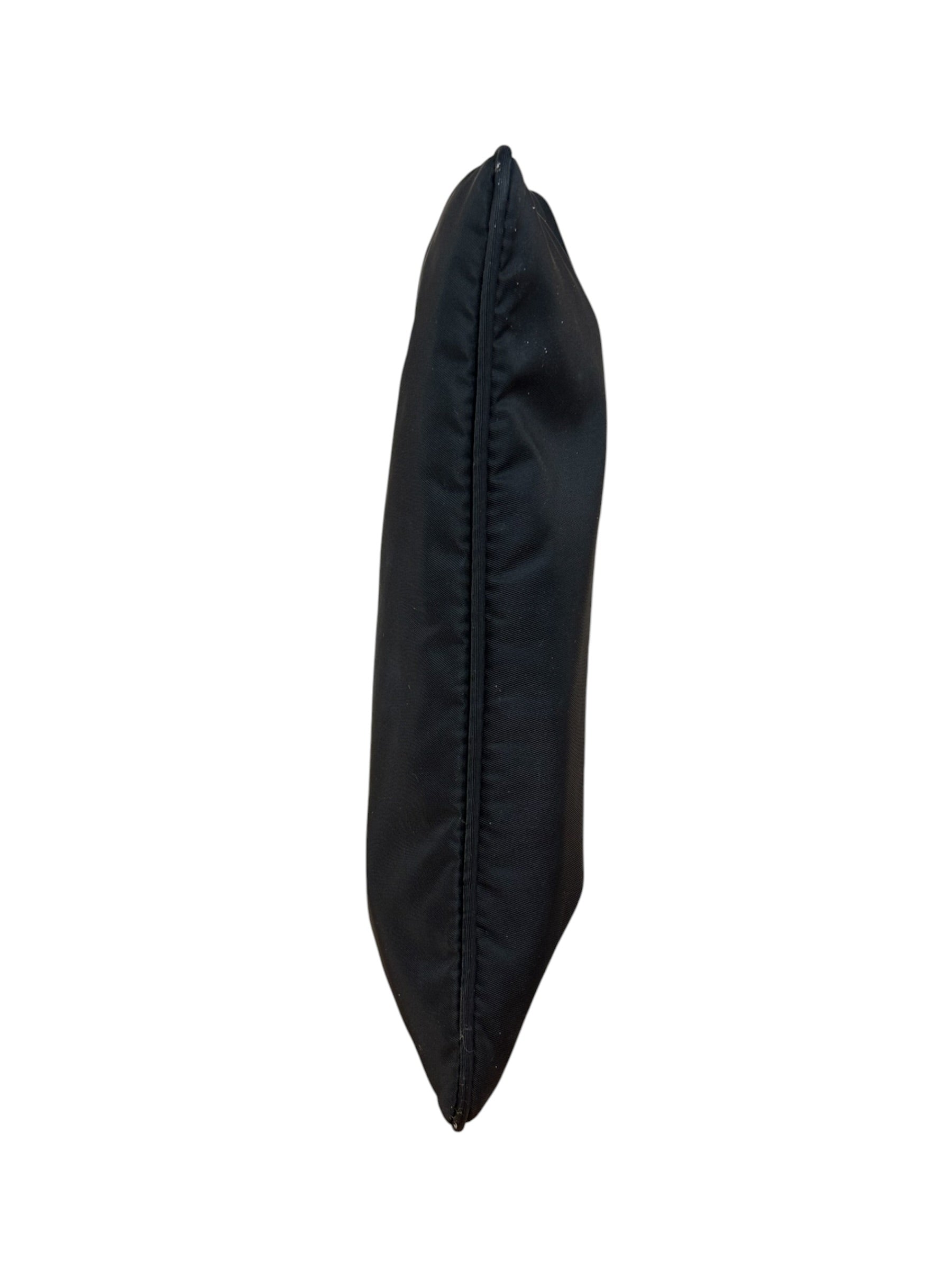 Prada Black Leather Trim Tessuto Nylon Pochette