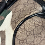 Gucci Beige Leather Gg Supreme Italian Flag Joy Boston Bag