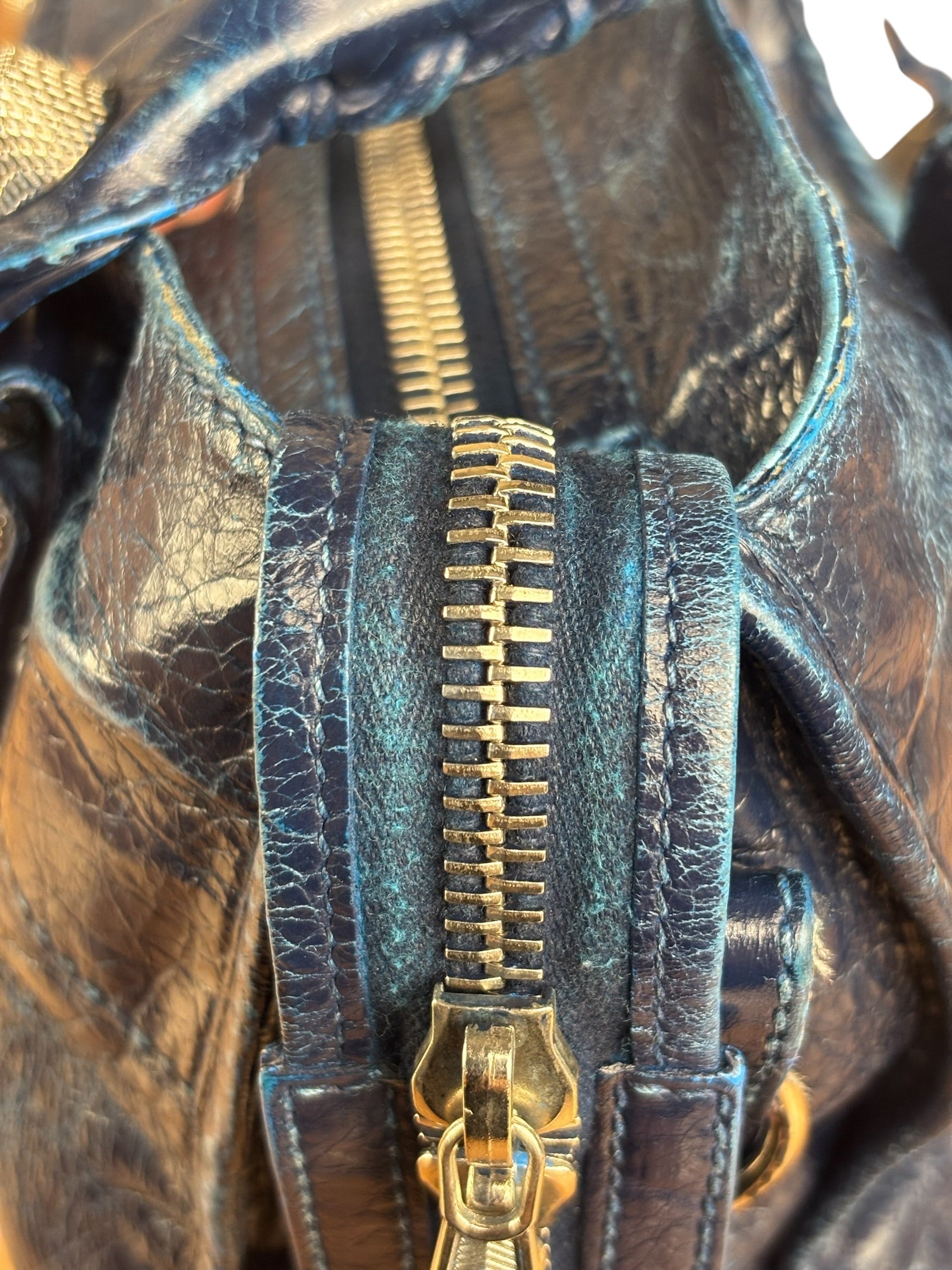 Balenciaga Navy Blue Giant Hardware City Bag