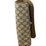 Gucci Brown Leather Trim GG Accessory Collection Clutch