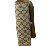 Gucci Brown Leather Trim GG Accessory Collection Clutch