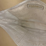 Chanel Vintage Beige Canvas Quilted Chocolate Bar Tote 2003