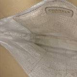 Chanel Vintage Beige Canvas Quilted Chocolate Bar Tote 2003
