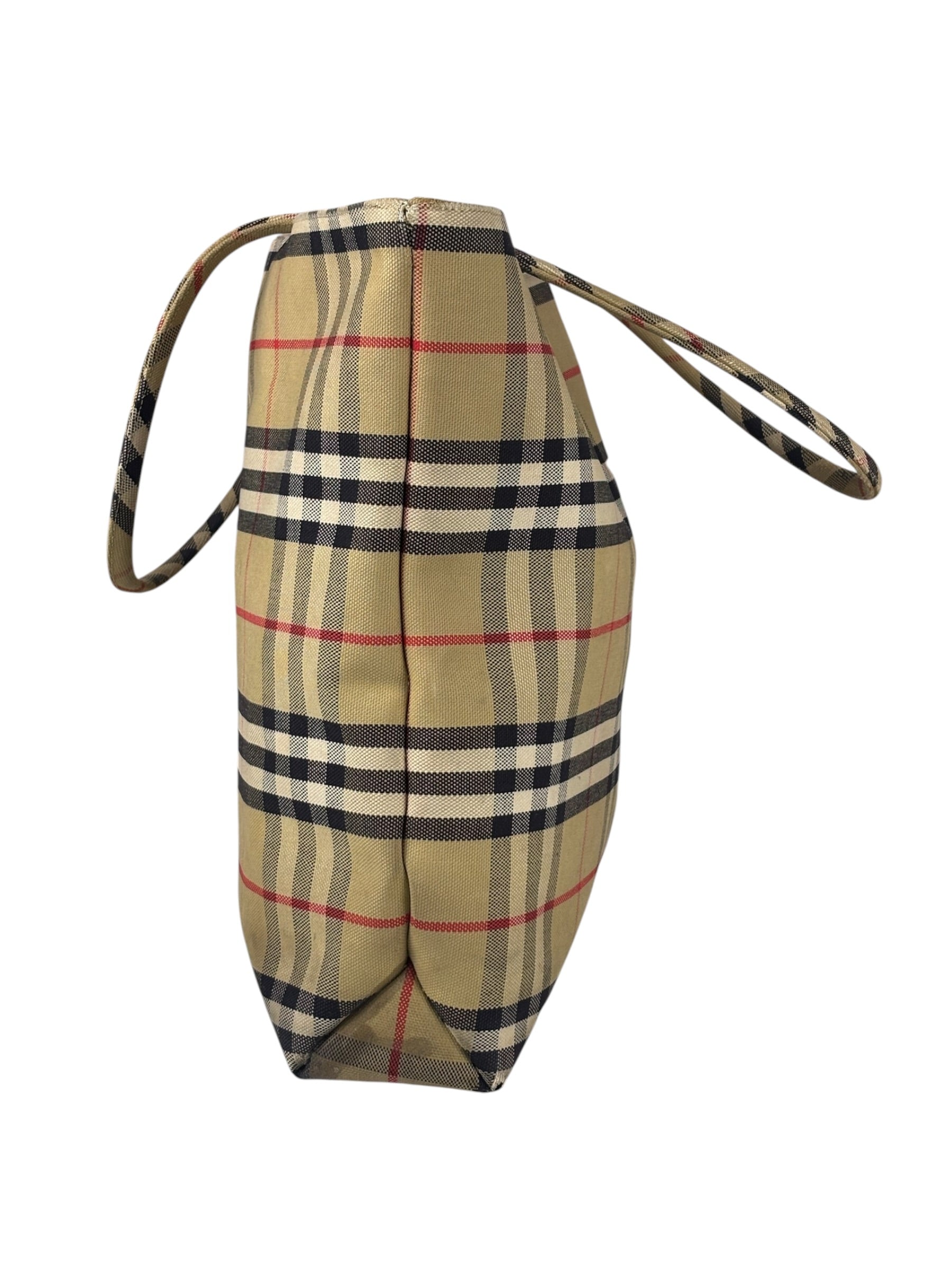 Burberry Vintage Nova Check Canvas Shoulder Tote