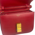 Celine Red Leather Box Crossbody Bag