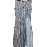 Prada Blue Sleeveless Striped Dress
