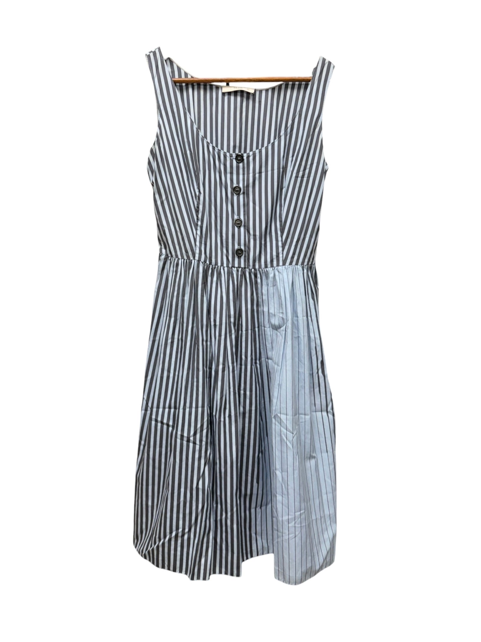 Prada Blue Sleeveless Striped Dress