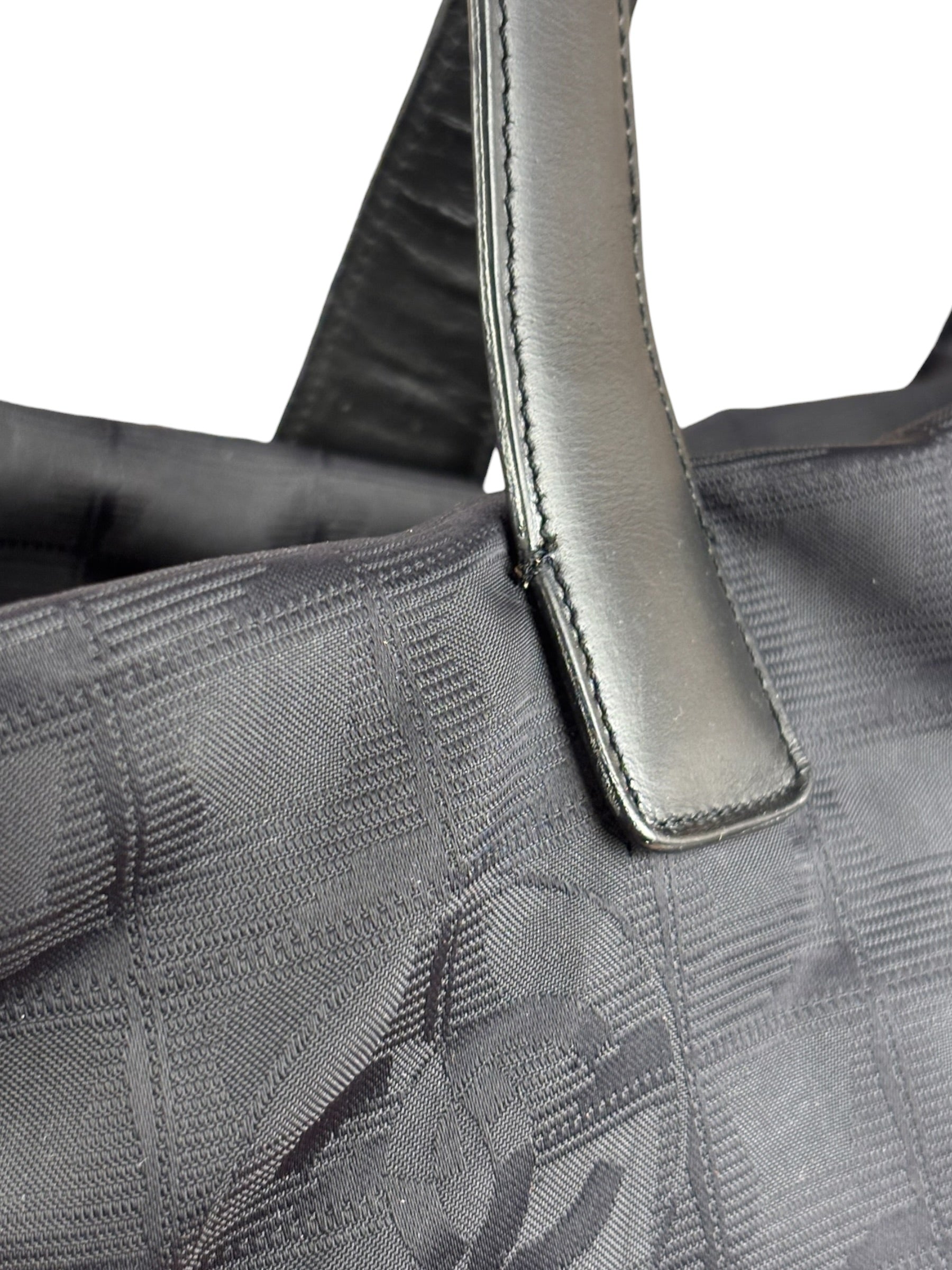 Chanel Vintage Black Travel Line Tote Bag