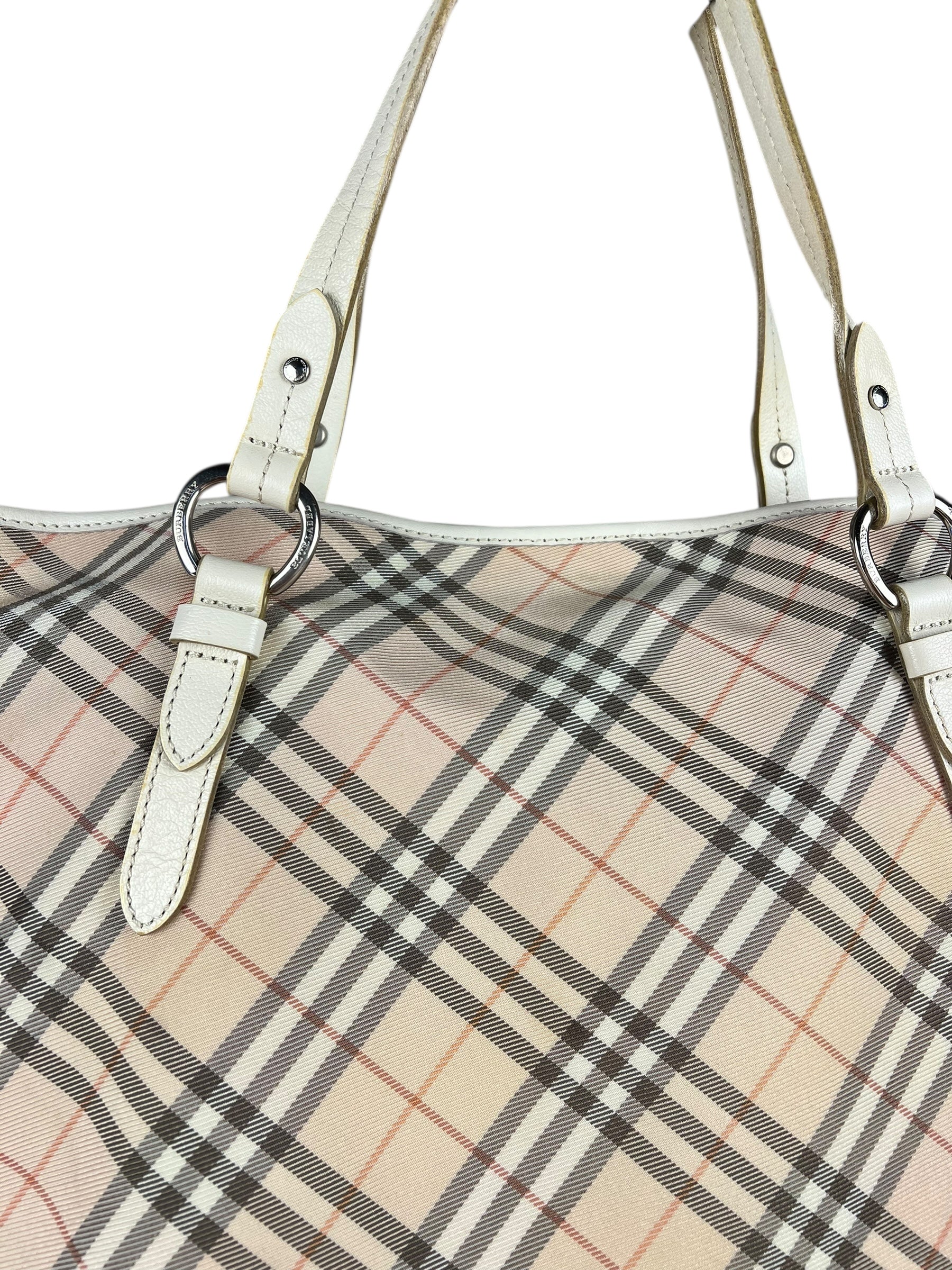 Burberry Nova Check Buckle Tote Bag