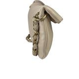 Chanel Cream Leather Cue Ball Foldover Shoulder Bag 2003