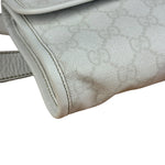 Gucci GG White Coated Canvas Sherry Line Belt Bag