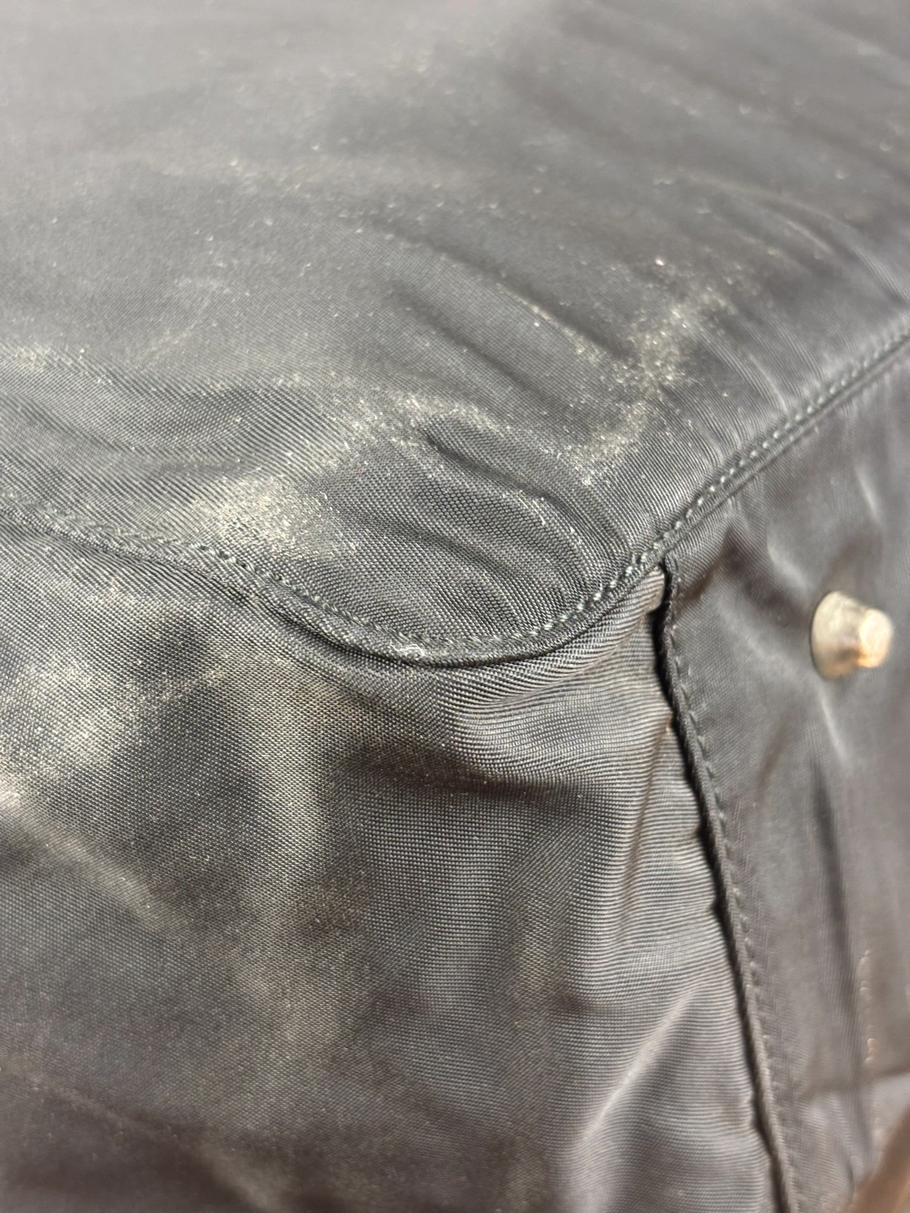Prada Vintage Black Tessuto Nylon Travel Bag