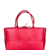 Bottega Veneta Red Leather Arco Tote Bag