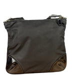 Prada Patent-Trimmed Nylon Crossbody Bag