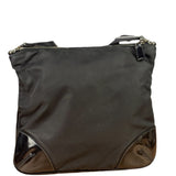 Prada Patent-Trimmed Nylon Crossbody Bag