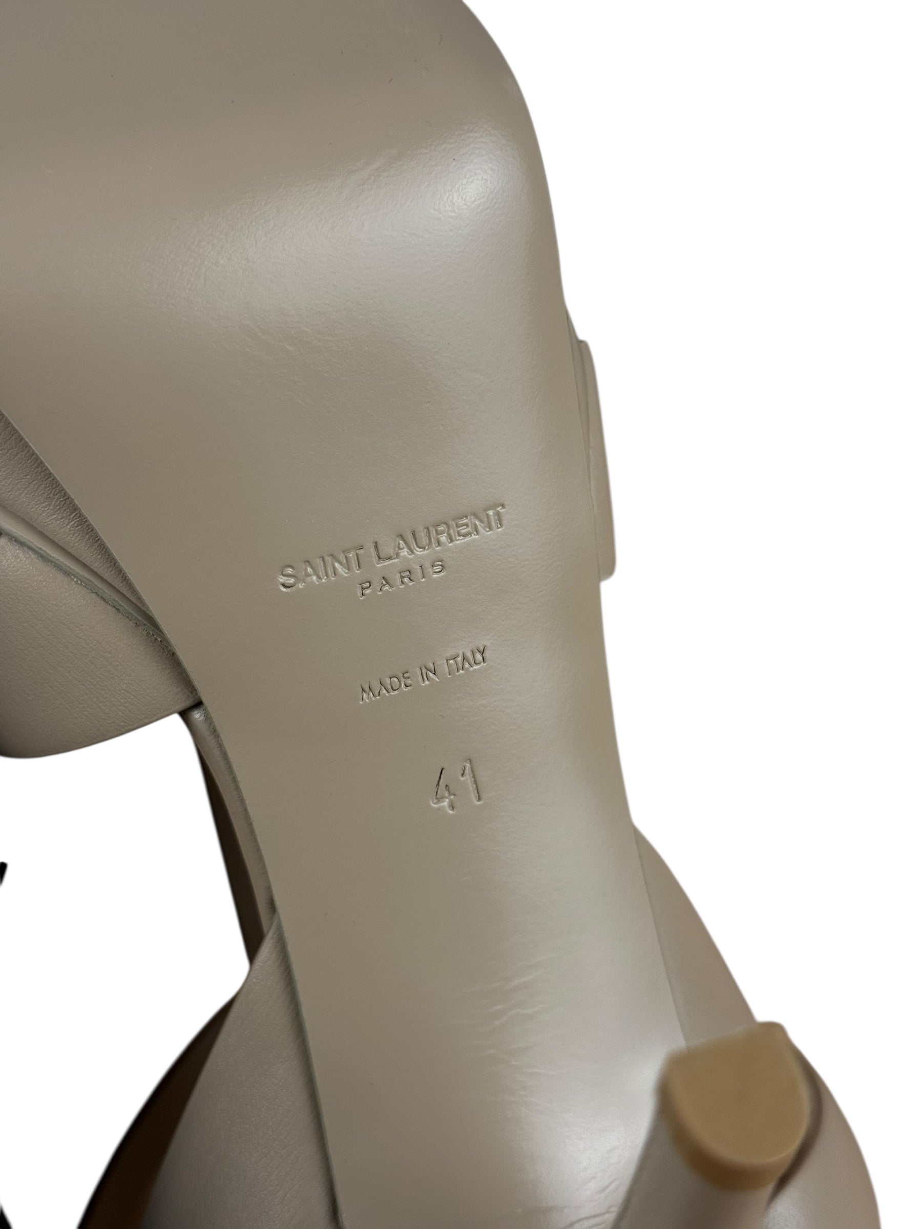 Saint Laurent King Palm Heels Beige