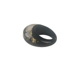 Louis Vuitton Black/Gold Crystal & Resin Inclusion Ring