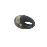 Louis Vuitton Black/Gold Crystal & Resin Inclusion Ring