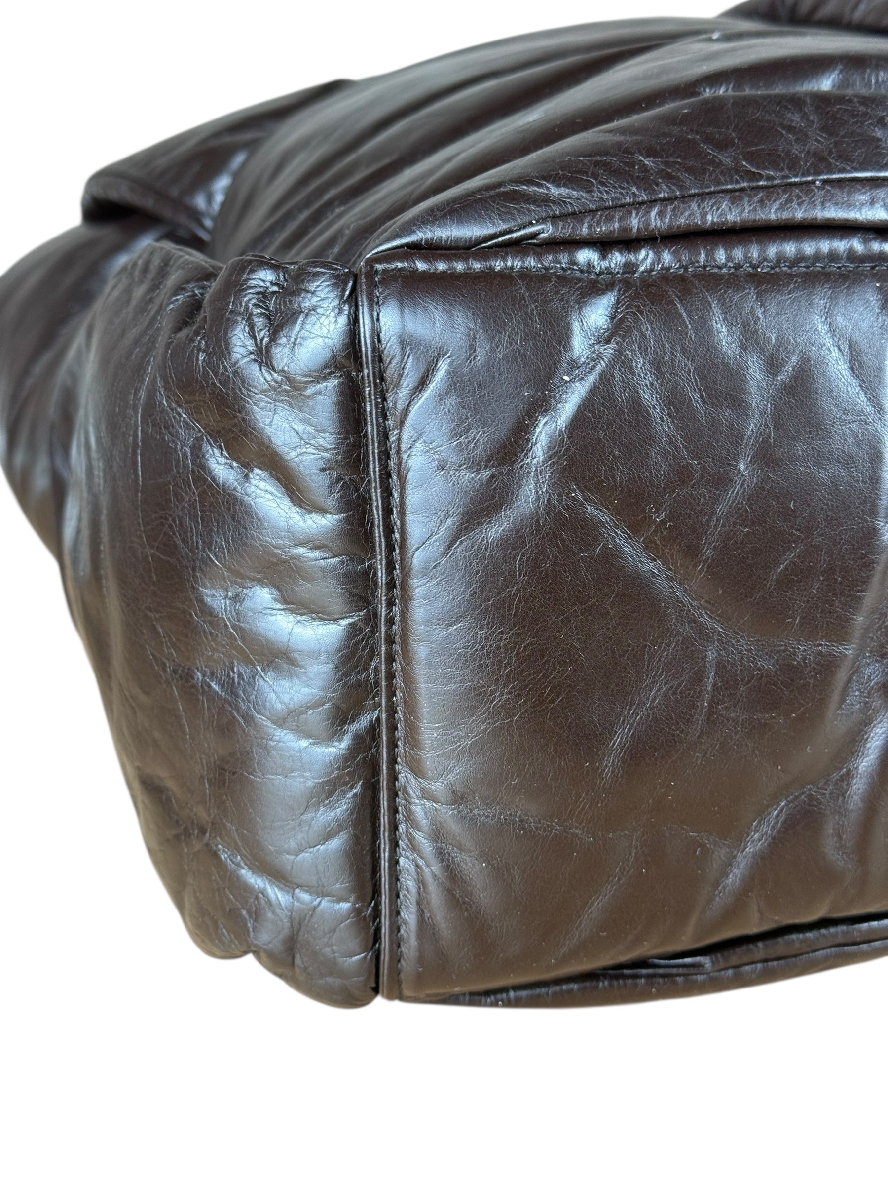 Bottega Veneta The Chain Puffy Tote Bag Brown