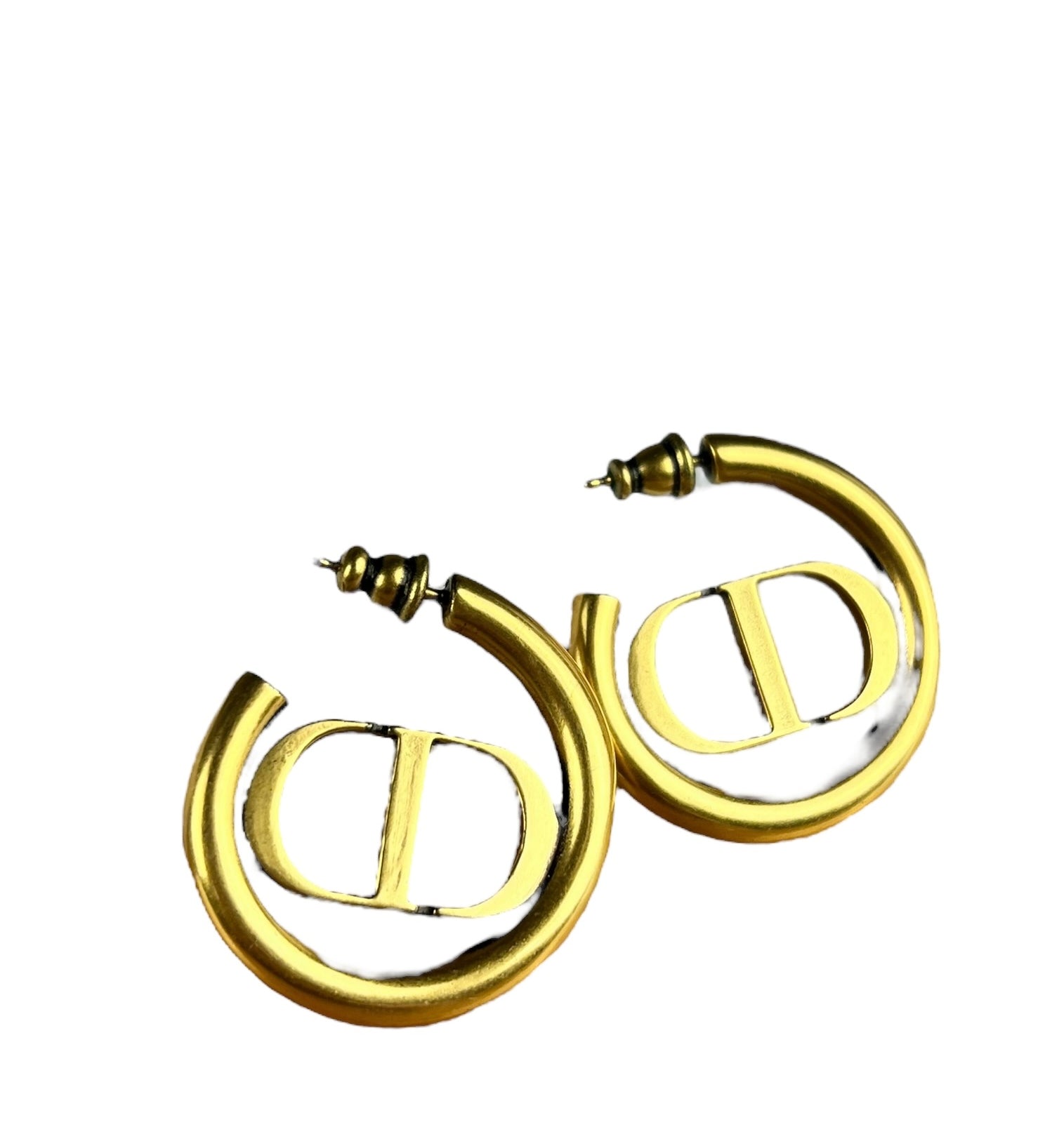 Dior CD Gold Hoop Earrings 2021