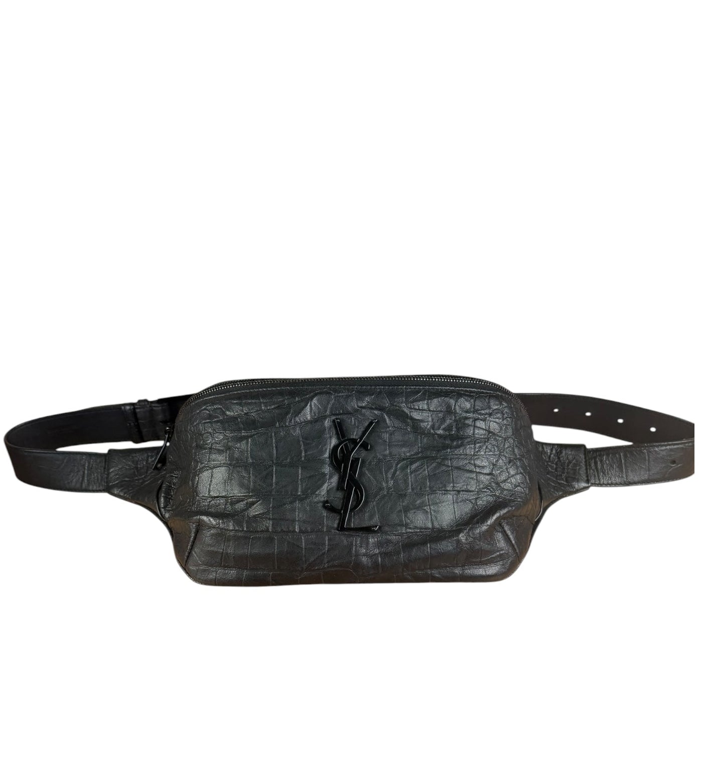 Saint Laurent Crocodile Embossed Marsupio Belt Bag