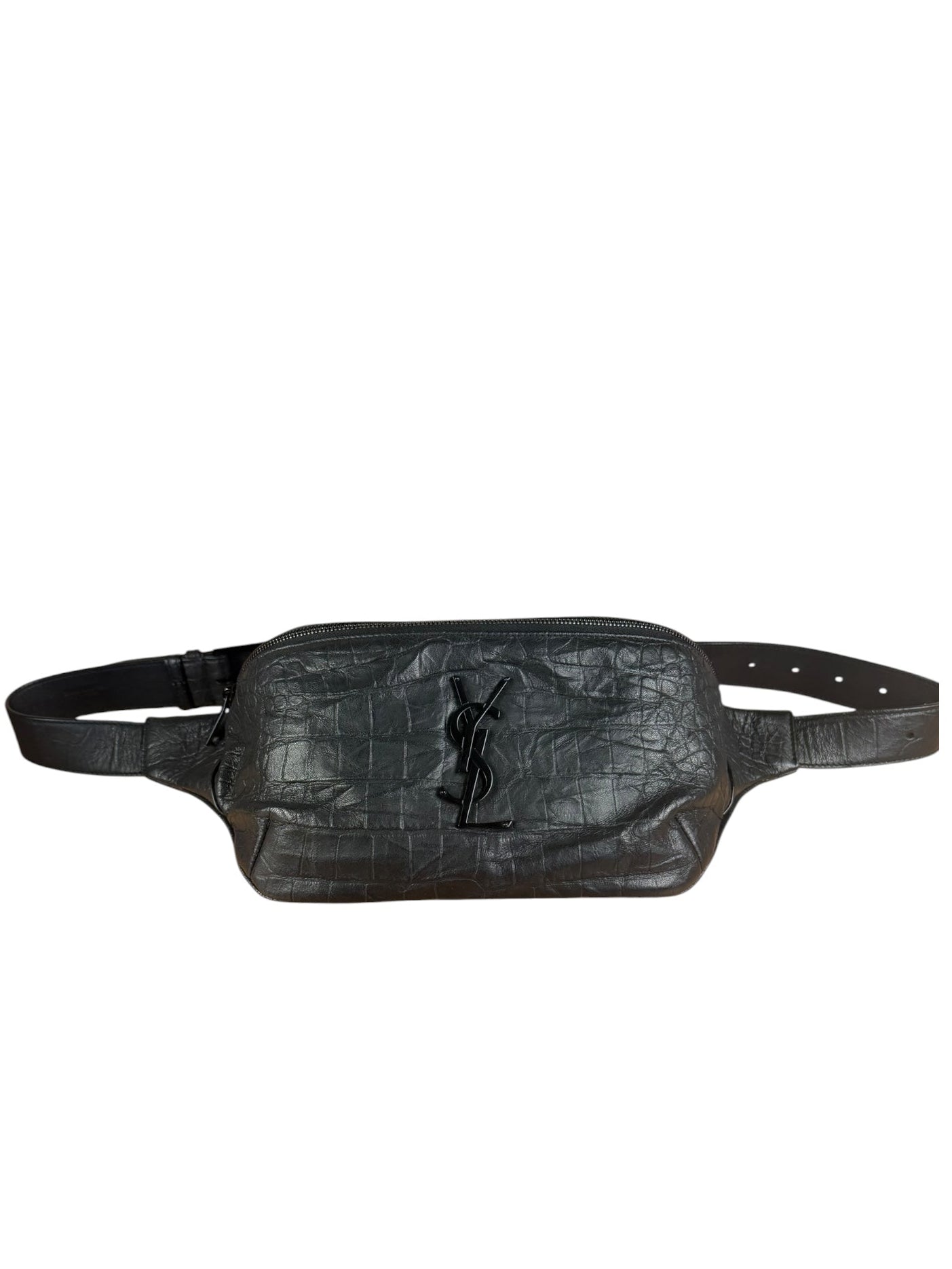 Saint Laurent Crocodile Embossed Marsupio Belt Bag