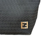 Fendi FF Black Canvas Logo Tote