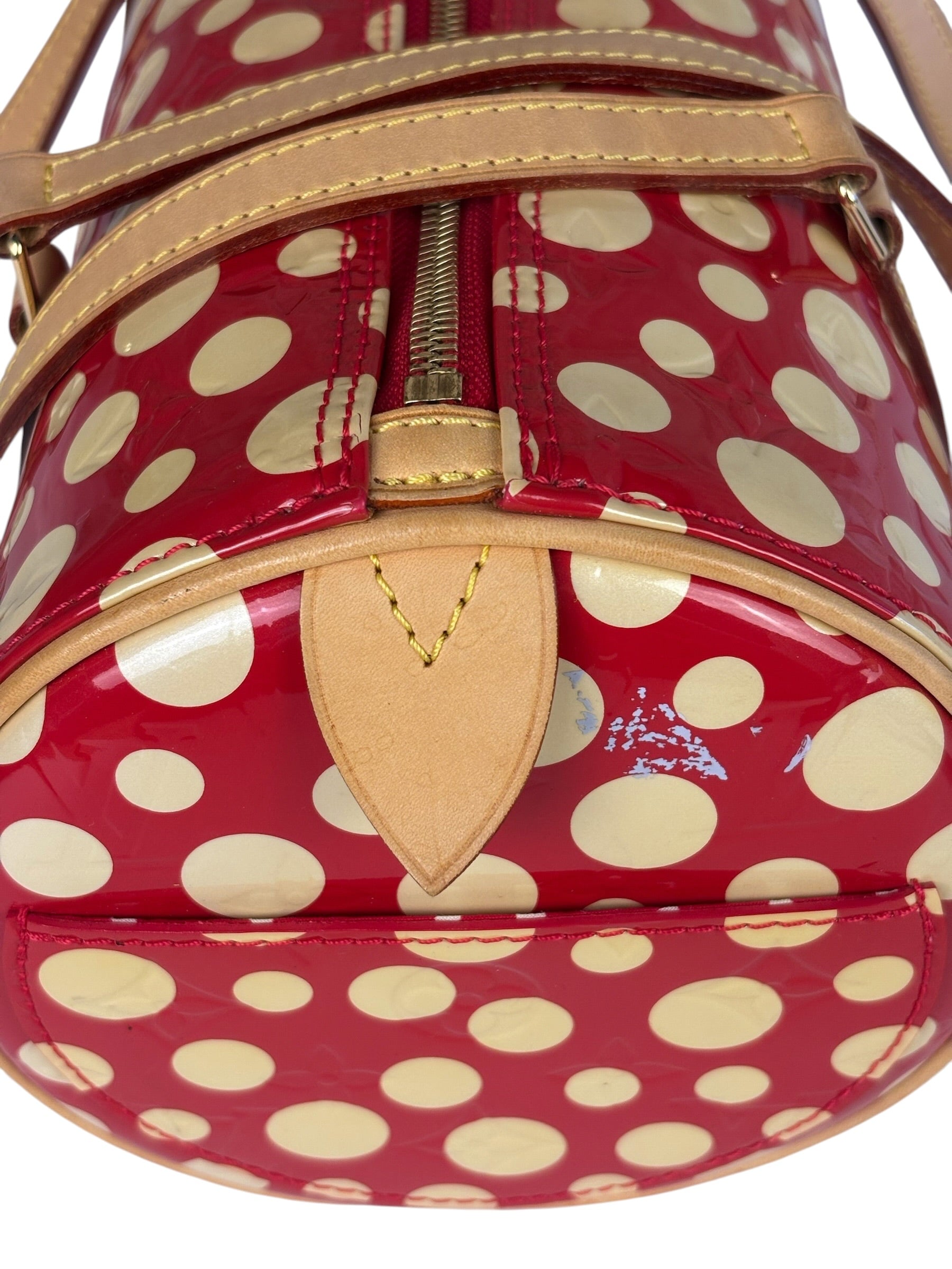 Louis Vuitton x Yayoi Kusama Red/Yellow Vernis Dot Infinity Papillon 30