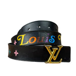 Louis Vuitton Black New Wave Belt