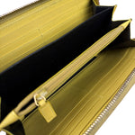 Yves Saint Laurent Yellow Patent Leather Zip-Around Long Wallet