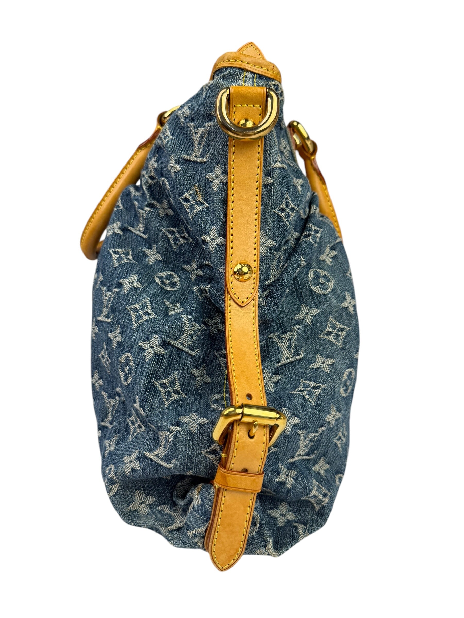 Louis Vuitton Denim/Leather Trim Monogram Neo Cabby Handbag