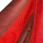 Gucci Carcoal-Grey/Red Reversible Wool-Jacquard Scarf