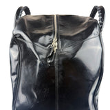 Balenciaga Black Patent Leather Weekender Handbag