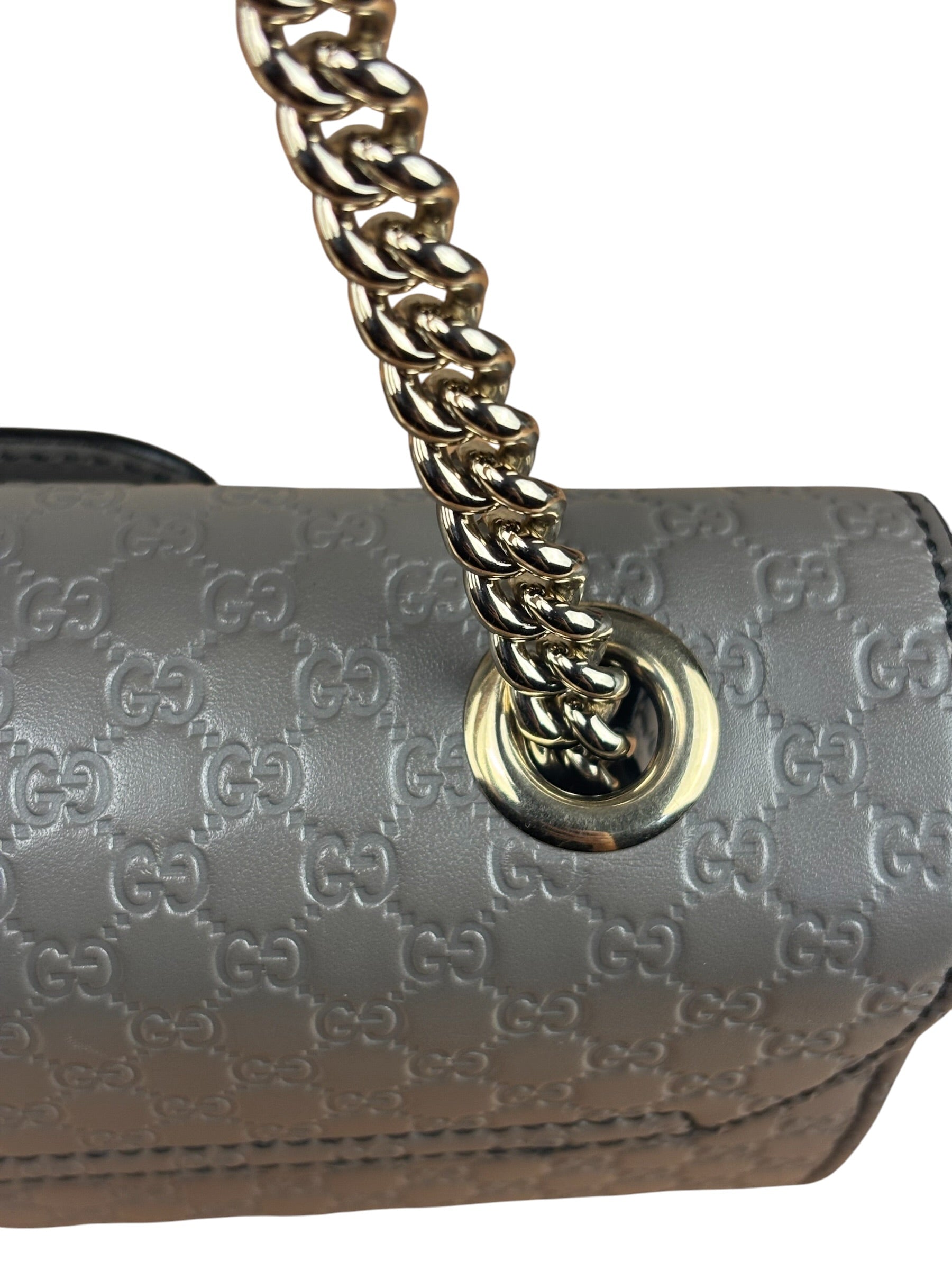 Gucci Emily GG Micro Shoulder Bag Grey