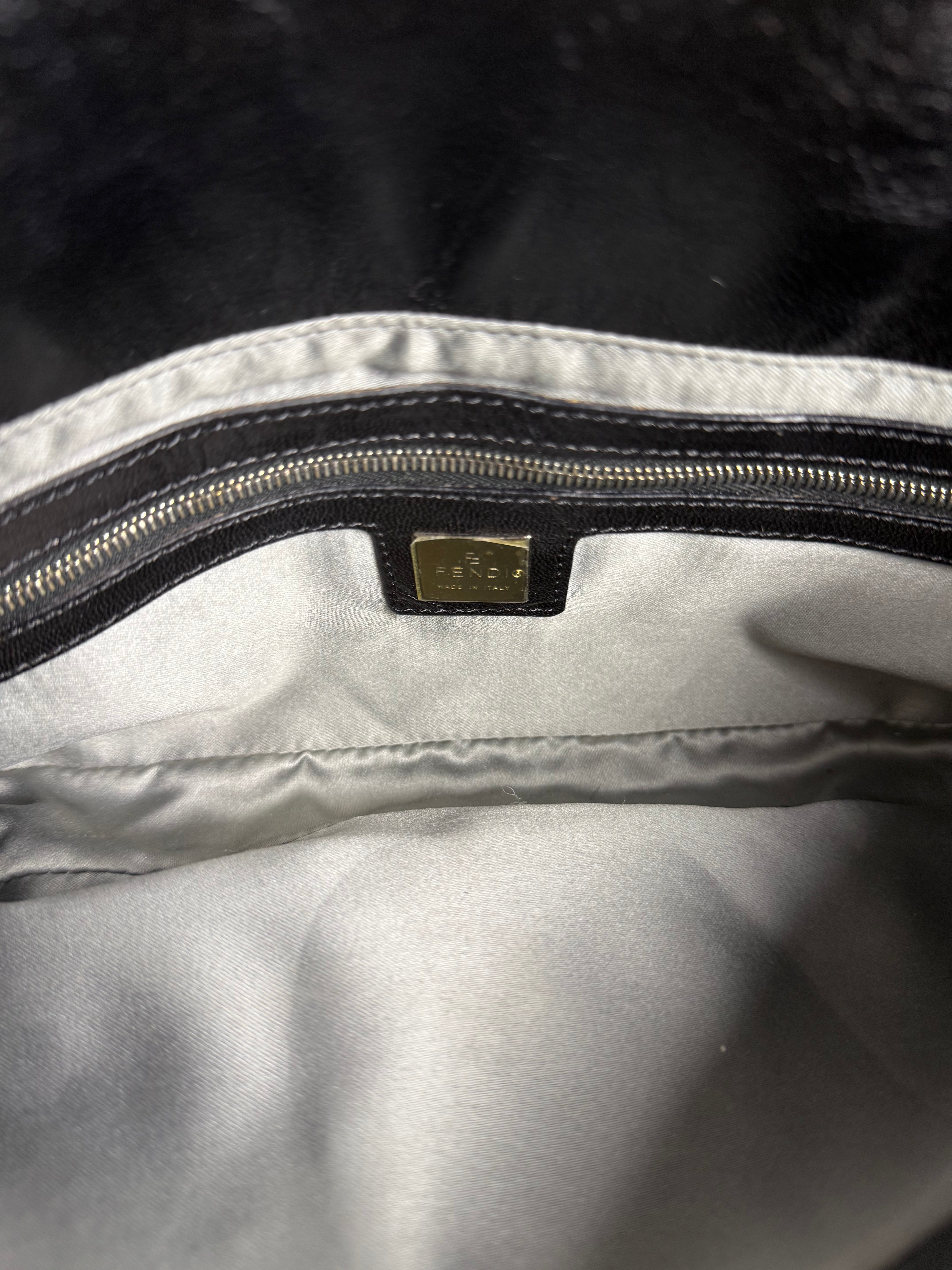 Fendi Beaded Baguette Black