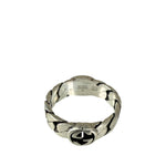 Gucci Semi Shiny Silver Interlocking G Chain Link Ring