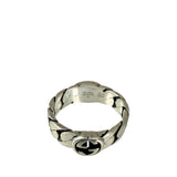Gucci Semi Shiny Silver Interlocking G Chain Link Ring