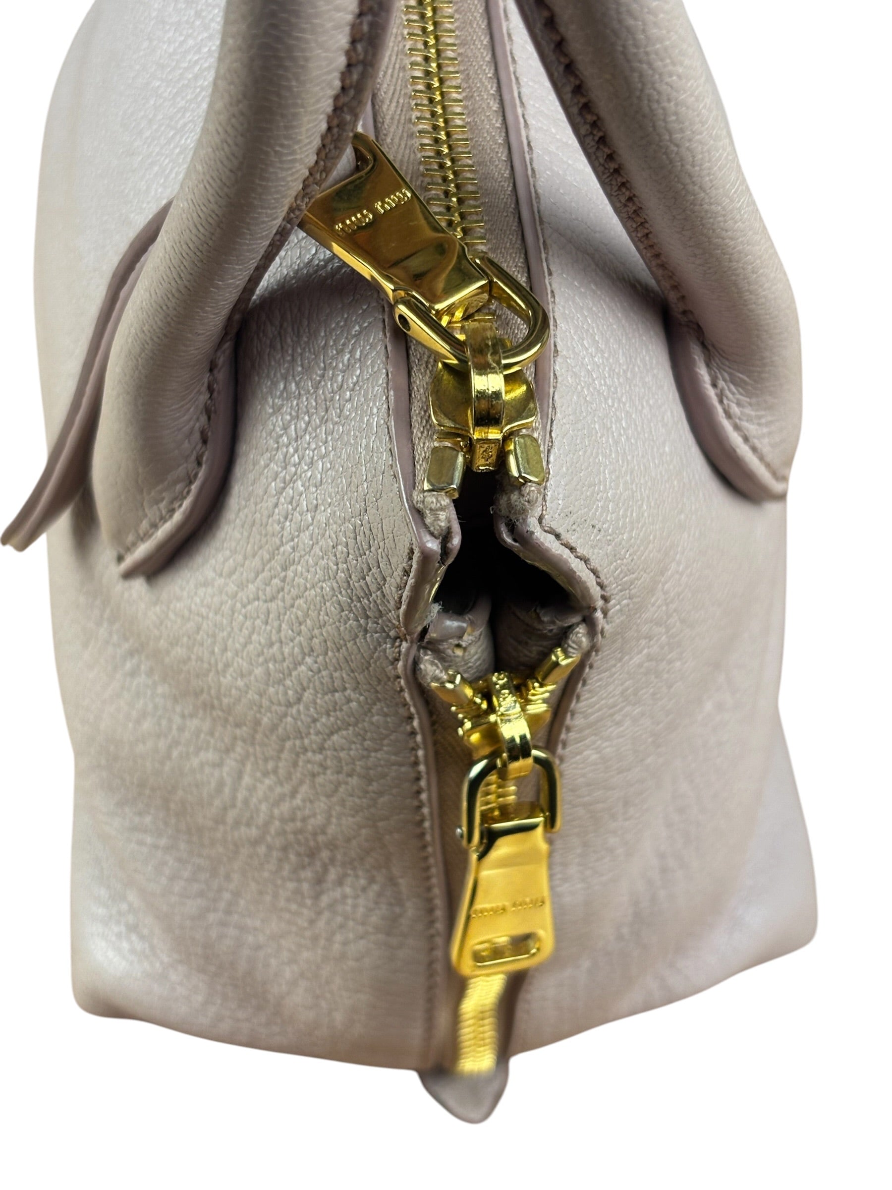 Miu Miu Blush Pink Leather Two-Way Bag