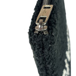 Givenchy Black Wool/Leather Trim Pouch