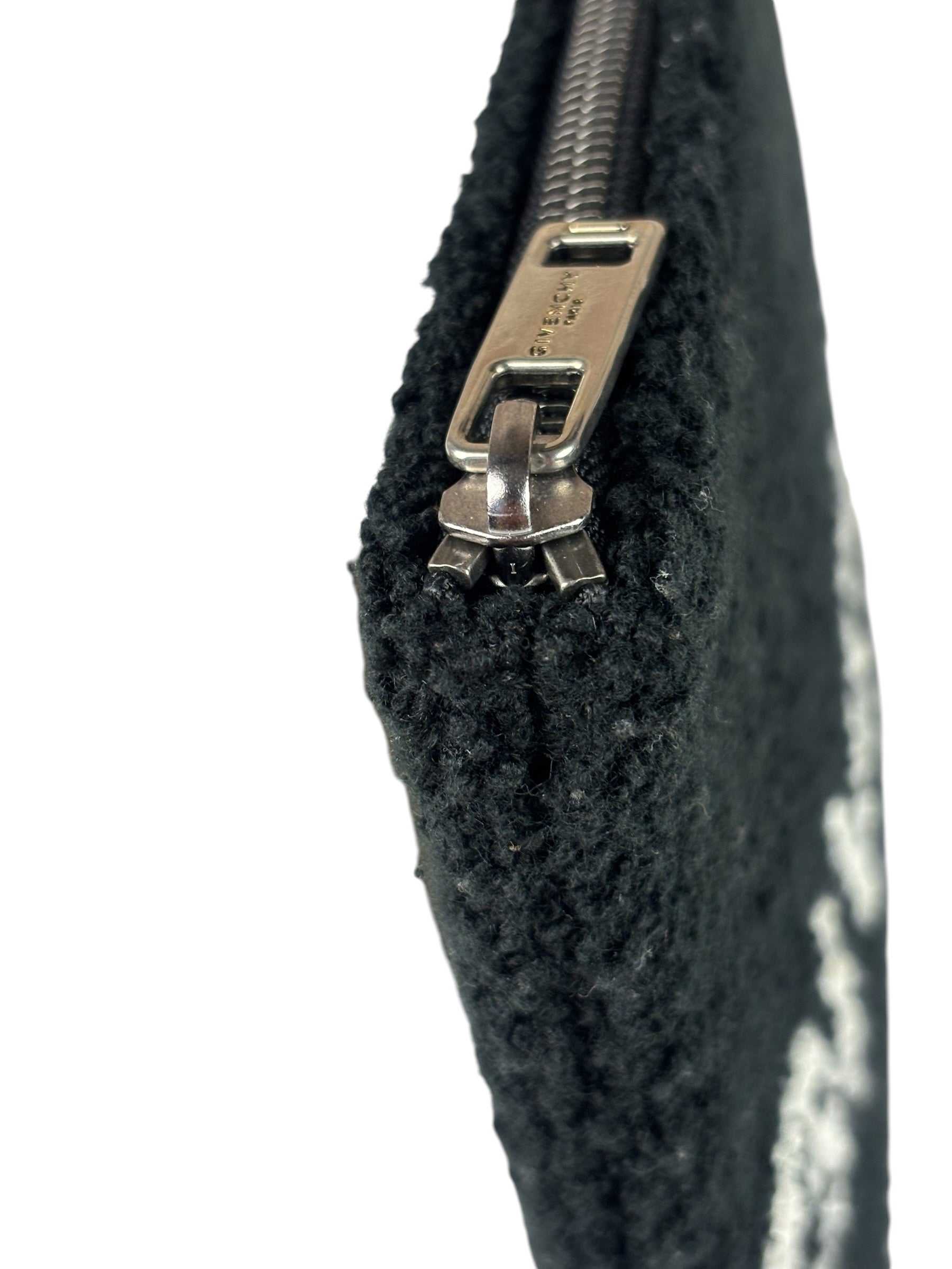 Givenchy Black Wool/Leather Trim Pouch