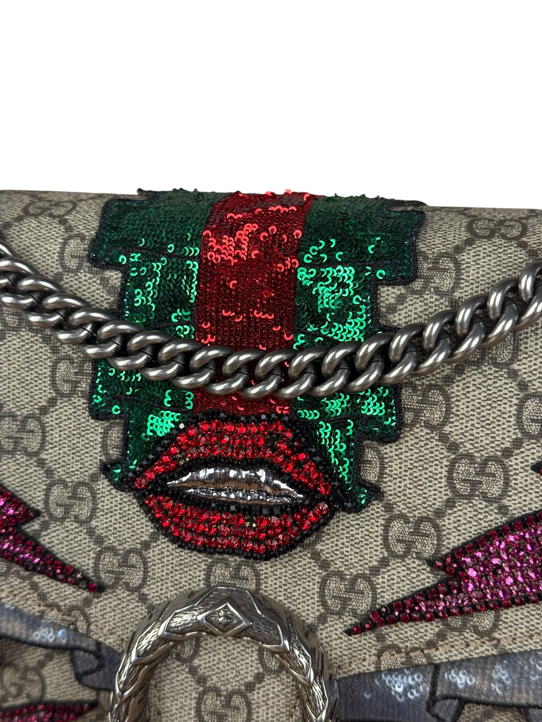 Gucci GG Embellished Patchwork Dionysus Chain Bag