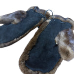 Vintage Brown Fur Mittens