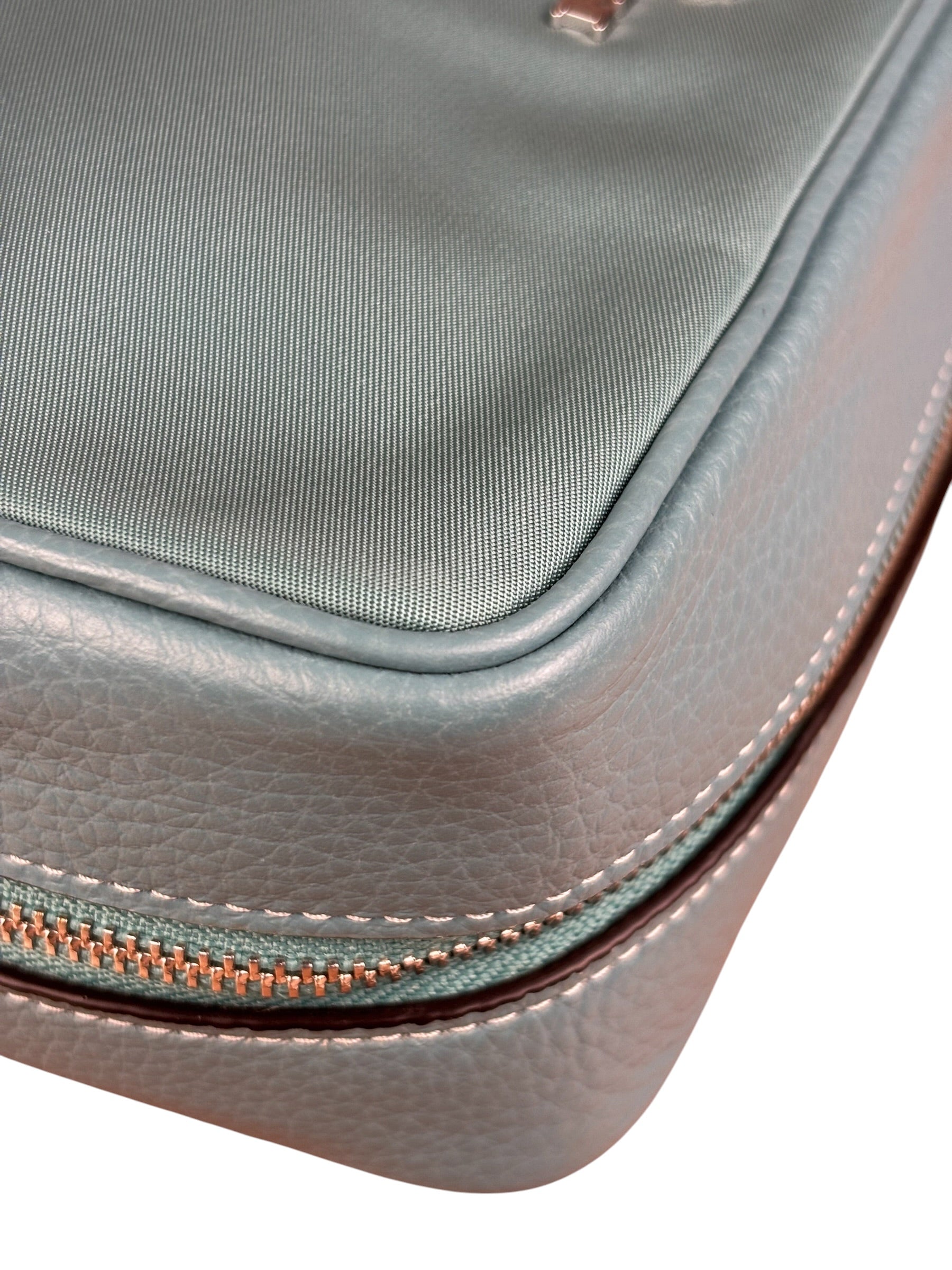 Coach Teal Blue Ellis Boxy Cosmetic Pouch