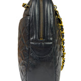 Chanel Black Quilted Lambskin Camera Bag 1989